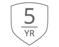 5 Year Warranty